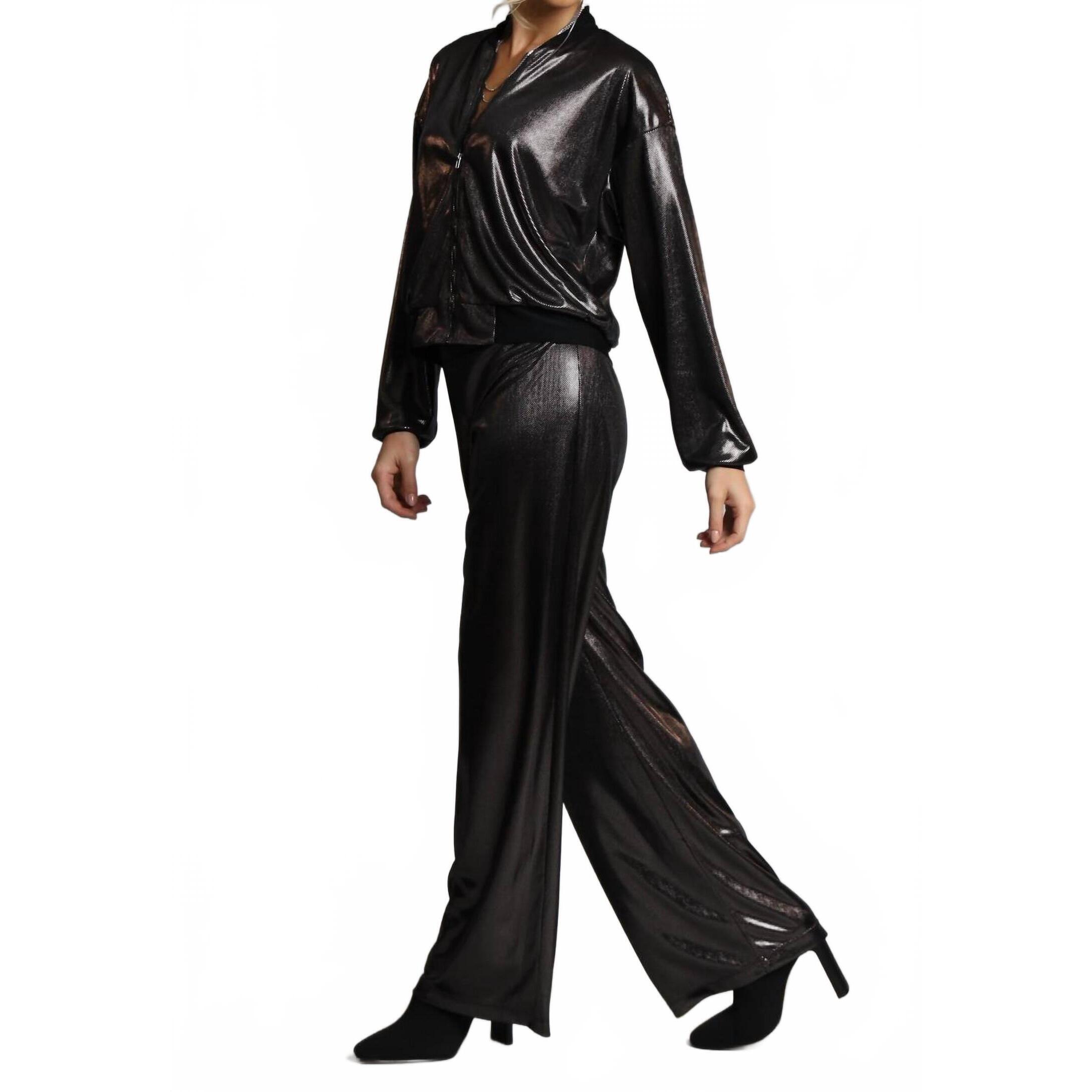 New Lola & Sophie Metallic Dot Pull On Pants In Metalic
